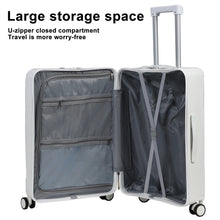 Load image into Gallery viewer, 24 in Checked Luggage with Front Pocket, USB Charging Port, Built - in Lock Carry on Suitcase, Cup Holder and Phone Holder, Medium Hardside Suitcase