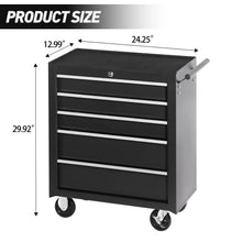 Load image into Gallery viewer, 5-Drawer Rolling Tool Chest Tool Storage Cabinet with Wheels Tool Organizer Box