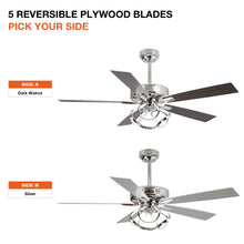 Load image into Gallery viewer, Parrot Uncle 52 - Inch Contemporary Chrome Ceiling Fan with Integrated LED Lights and Remote Control