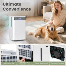 Load image into Gallery viewer, 32 Pints 2000 Sq.ft Basement Dehumidifier with Drain Hose, 24H Timer &amp; 3 - Color Indicator, Quiet Portable Dehumidifier for Home, Bedroom, Bathroom
