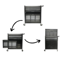 Load image into Gallery viewer, 8 Drawer Large Capacity Rolling Toolbox, Detachable Cabinet Storage Tool Chest with Wheels, Tool Storage Cabinet with Lock for Workshop Garage