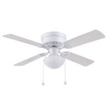 Load image into Gallery viewer, Harbor Breeze Armitage 42 - in White LED Indoor Flush Mount Ceiling Fan with Light (4 - Blade)
