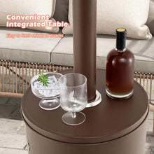 Load image into Gallery viewer, 50,000 BTU Propane Outdoor Heater, Round Patio Heater with Stainless Steel Burner, Tip - Over, Flame - Out Protection, Wheels, CSA Certificated