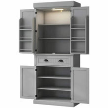 Load image into Gallery viewer, Spaco 17-Tier Kitchen Small Pantry Cabinet with 2 Doors and 6 Adjustable Shelves, Cabinet Pantry, Freestanding 5-Tier Shelving Pantries