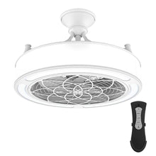 Load image into Gallery viewer, Home Decorators Collection SFL-550L4 Windara 22 in. LED Indoor/Covered Outdoor White Ceiling Fan with Light Kit and Remote Control