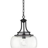 Franklin Iron Works Charleston Black Pendant Chandelier 13 1/2