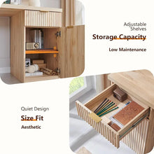 Load image into Gallery viewer, 60 - Inch Contemporary Executive Desk - Wooden Home Office &amp; Fluted Computer Desk