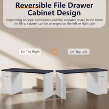 Load image into Gallery viewer, 60 - Inch Contemporary Executive Desk - Wooden Home Office &amp; Fluted Computer Desk