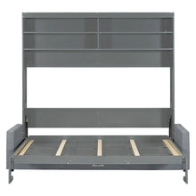 Load image into Gallery viewer, Queen Murphy Bed with Sofa - 2 - in - 1 Design, Storage Solutions &amp; Dual - Piston Mechanism