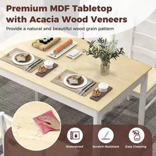 Load image into Gallery viewer, Costway 5-Piece Solid Wood Dining Set for Kitchen