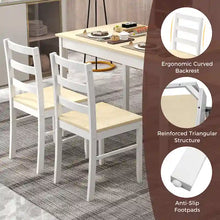 Load image into Gallery viewer, Costway 5-Piece Solid Wood Dining Set for Kitchen