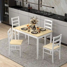 Load image into Gallery viewer, Costway 5-Piece Solid Wood Dining Set for Kitchen