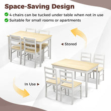 Load image into Gallery viewer, Costway 5-Piece Solid Wood Dining Set for Kitchen