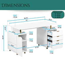 Load image into Gallery viewer, Contemporary Executive Floating Desk with 3 Drawers and Stylish Work Surface