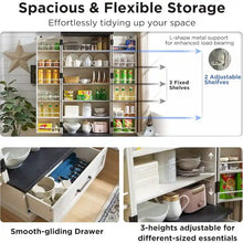 Load image into Gallery viewer, 72 - Inch Tall Farmhouse Kitchen Pantry Cabinet - Stylish Storage Cupboard