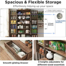 Load image into Gallery viewer, 72 - Inch Tall Farmhouse Kitchen Pantry Cabinet - Stylish Storage Cupboard