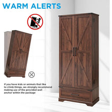 Load image into Gallery viewer, 72 - Inch Tall Farmhouse Kitchen Pantry Cabinet - Stylish Storage Cupboard