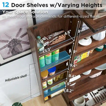 Load image into Gallery viewer, 72 - Inch Tall Farmhouse Kitchen Pantry Cabinet - Stylish Storage Cupboard