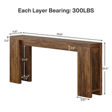 Load image into Gallery viewer, 70.9 - Inch Console Sofa Table for Living Room, Entryway, and Hallway