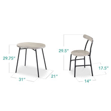 Load image into Gallery viewer, Best Choice Products 3 Piece Modern Oval Dining Table Set, Small Kitchen Dinette W/ 2 Chairs Black/Black
