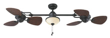Load image into Gallery viewer, Harbor Breeze Twin Breeze II 74 - in Oil - Rubbed Bronze Outdoor Downrod Ceiling Fan