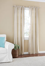 Load image into Gallery viewer, Mainstays Room Darkening Solid Woven Window Curtain Panel Pair, 60x84, Beige