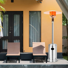 Load image into Gallery viewer, 50,000 BTU Propane Patio Heater, Standing Stainless Steel Outdoor Heater with Wheels, Triple Protection, CSA Certified for Deck &amp; Commercial