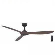 Load image into Gallery viewer, Home Decorators Collection N383B - MBK+V8 Tager 60 in. Smart Indoor/Outdoor Matte Black with Whiskey Barrel Blades Ceiling Fan
