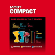 Load image into Gallery viewer, M12 FUEL 12V Lithium - Ion Cordless 3/8 In. Ratchet and 1/4 In. Impact Driver Kit (2 - Tool) W/Batteries, Charger &amp; Bag