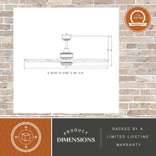 Load image into Gallery viewer, Vaxcel Curtiss Satin Brass Mid - Century Modern MCM Wood Propeller Ceiling Fan with LED Light Kit and Remote