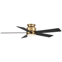Load image into Gallery viewer, Casa Vieja 52" Grand Palm Indoor Outdoor Ceiling Fan 5 Blade LED Light Remote Control Soft Brass Finish Bedroom Hugger Damp Rated