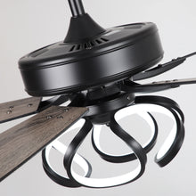 Load image into Gallery viewer, Parrot Uncle 52 - Inch Contemporary Chrome Ceiling Fan with Integrated LED Lights and Remote Control