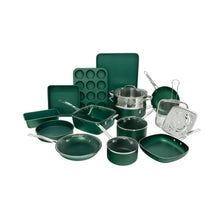 Load image into Gallery viewer, Granite Stone Diamond Titanium Diamond Infused Nonstick 20 - Pc. Complete Cookware &amp; Bakeware Set - Emerald Green