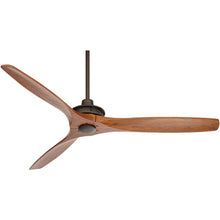 Load image into Gallery viewer, 52" Casa Vieja Rustic Farmhouse 3 Blade Indoor Ceiling Fan with Remote Control Oil Rubbed Bronze Walnut Wood for Living Kitchen Bedroom Family