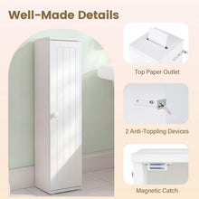 Load image into Gallery viewer, Tangkula Slim Bathroom Storage Cabinet with Door