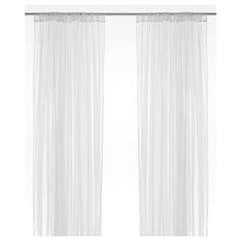 Load image into Gallery viewer, Ikea Lill Curtains Sheer Net White 2 Panels 110" x 98" Canopy Room Divider Voile