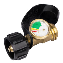 Load image into Gallery viewer, GASPRO Propane Tank Gauge Level Indicator/Leak Detector for Qcc1 Propane Tank,Heater,Grill and Other Propane Appliance - 100% Solid Brass Heavy - Duty