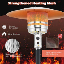 Load image into Gallery viewer, 50,000 BTU Propane Outdoor Heater, Round Patio Heater with Stainless Steel Burner, Tip - Over, Flame - Out Protection, Wheels, CSA Certificated