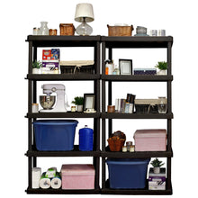 Load image into Gallery viewer, Hyper Tough Large 5-Tier Shelving Unit, W36 x D18 x H74" Interlocking Multipurpose Organizer, Black, Pack of 2
