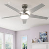 Uforic 52" Modern Ceiling Fan with Lights and Remote Control, 5 - Blade Ceiling Fan