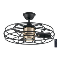 Load image into Gallery viewer, Home Decorators Collection Heritage Point 25 in. Integrated LED Indoor/Outdoor Gold Ceiling Fan with Light and Remote Control