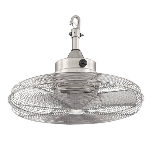 Calthorpe 20 in. Portable Brushed Nickel Ceiling Fan