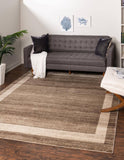 Unique Loom Maria Del Mar Area Rug (8' x 8' Square - Light Brown)