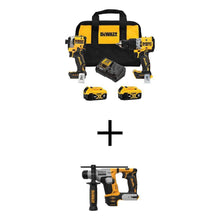 Load image into Gallery viewer, DeWalt 20V Max XR Hammer Drill and Atomic Impact Driver 2 Tool Cordless Combo Kit and SDS Plus Hammer Drill w/(2) 4Ah Batteries