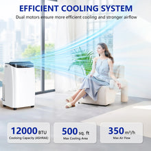 Load image into Gallery viewer, Fosawd 12000 BTU Portable Air Conditioner Cools up to 500 Sq. Ft, 3 - in - 1 AC, Dehumidifier, Fan