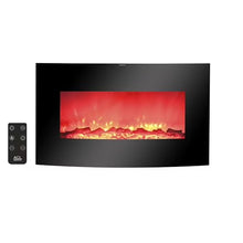 Load image into Gallery viewer, AGL APPLIANCES LLC 38 in Electric Fireplace Heater Stove | Tempered Glass Curved Screen
