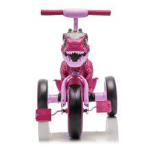 Load image into Gallery viewer, Xuanlur Kids Ride on Dinosaur Tricycle, Toddlers Kid Trike with Wide Flash Wheels, Anti - Slip Pedals, Rear Basket, Music &amp; LED Lights, Toddler Bike