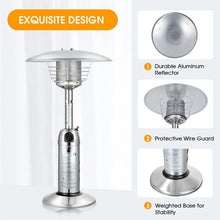 Load image into Gallery viewer, 11,000 BTU Tabletop Propane Patio Heater, Portable Stainless Steel Outdoor Heater with Adjustable Flame &amp; Tip - Over Protection