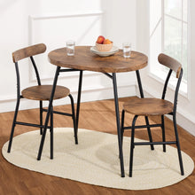 Load image into Gallery viewer, Best Choice Products 3 Piece Modern Oval Dining Table Set, Small Kitchen Dinette W/ 2 Chairs Black/Black