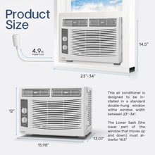 Load image into Gallery viewer, 5000 BTU Window Air Conditioner Easy Cool - Capable of Cooling up to 150 Sq Ft. 2 Fan Speeds, 4 - Way Air Direction, Mechanical Control, Filter
